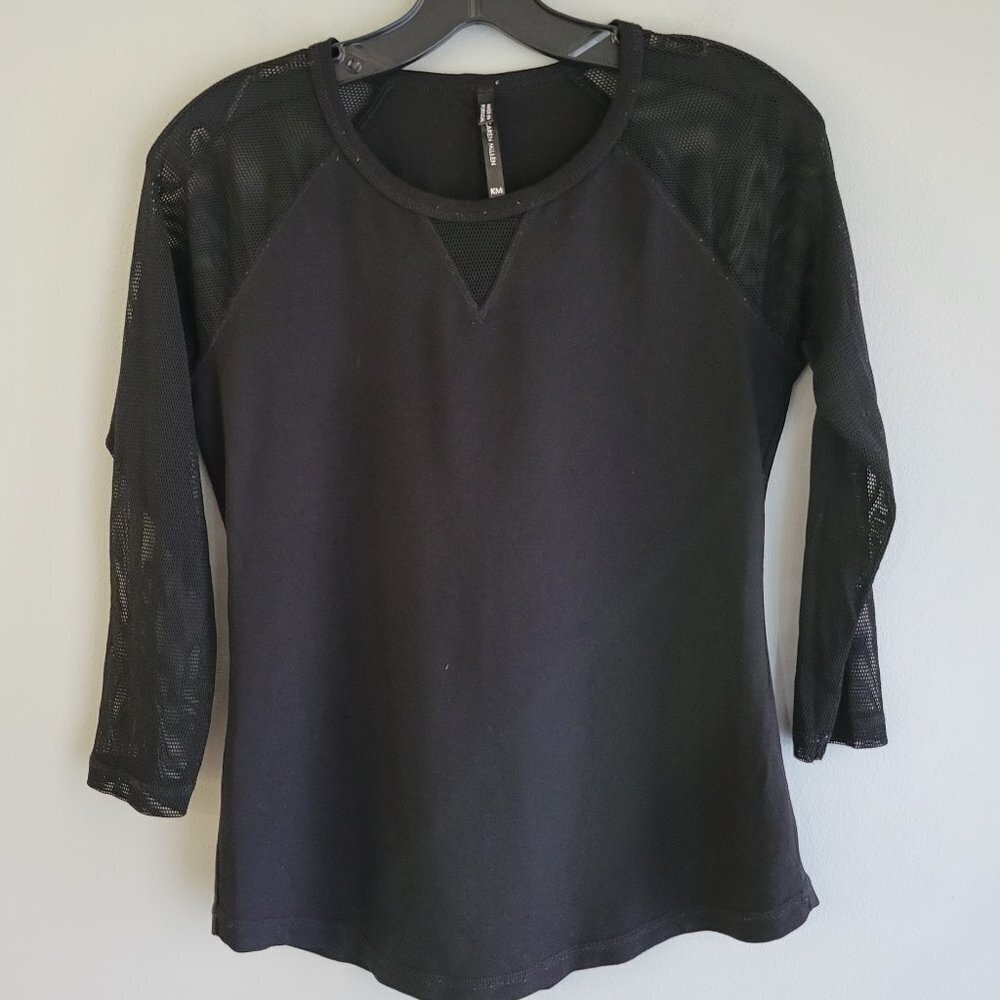 Karen Millen Long Sleeve Black Top Size 10